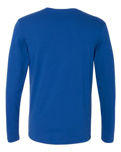 Unisex Cotton Long Sleeve T-Shirt - Royal Back