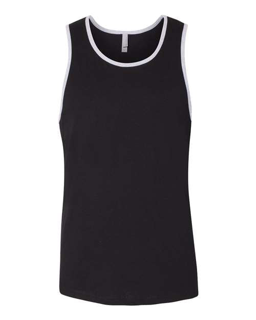 Next Level Unisex Cotton Tank - Black/ Heather Grey Front