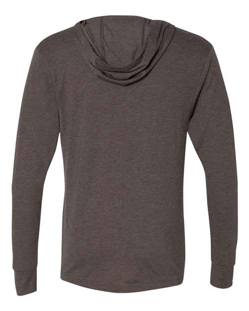 Unisex Triblend Hooded Long Sleeve Pullover T-Shirt - Macchiato Back