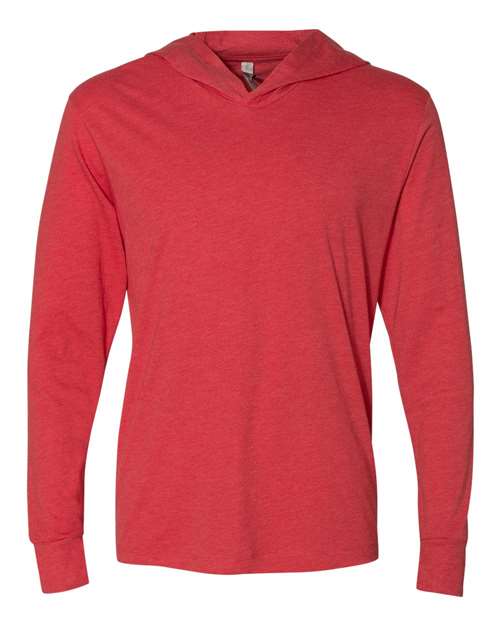 Unisex Triblend Hooded Long Sleeve Pullover T-Shirt - Vintage Red Front