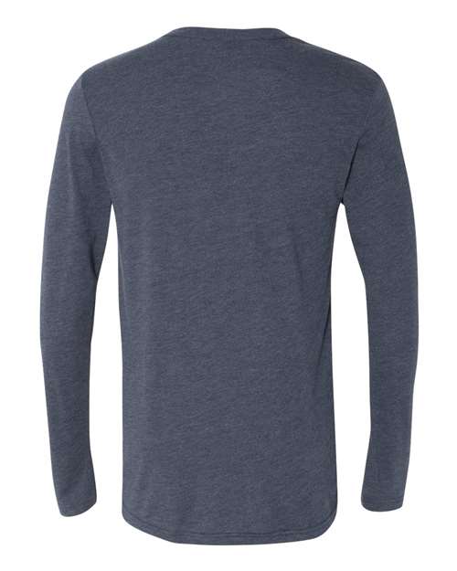 Men's Triblend Long Sleeve T-Shirt - Vintage Navy Back