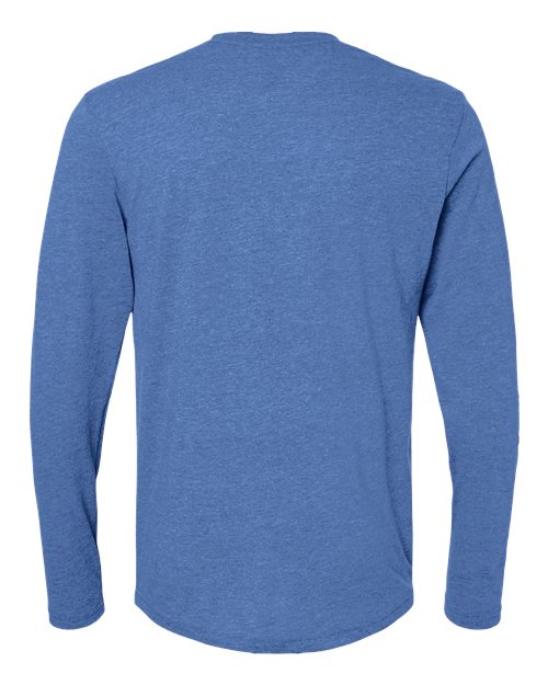 Men's Triblend Long Sleeve T-Shirt - Vintage Royal Back