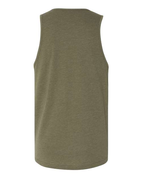 Unisex CVC Tank - Military Green Back