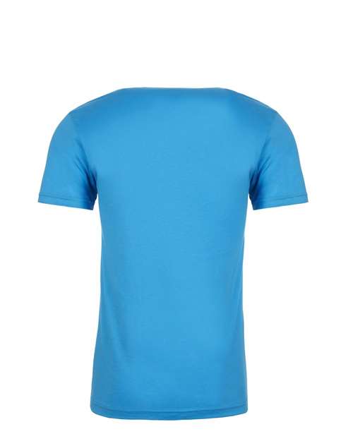 Men's Sueded V-Neck T-Shirt - Turquoise Back