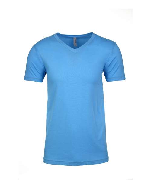 Men's Sueded V-Neck T-Shirt - Turquoise Front