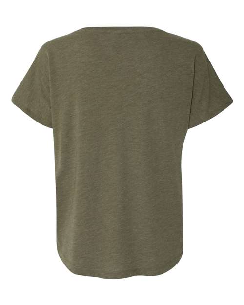 Women’s Triblend Dolman T-Shirt - Military Green Back