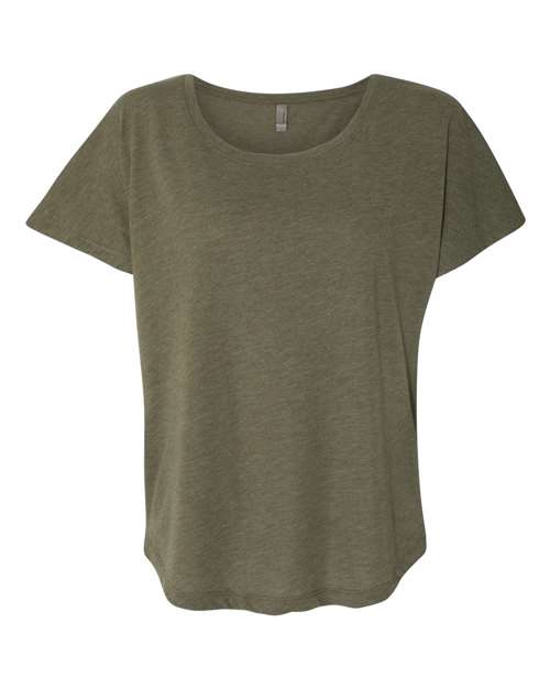 Women’s Triblend Dolman T-Shirt - Military Green Front