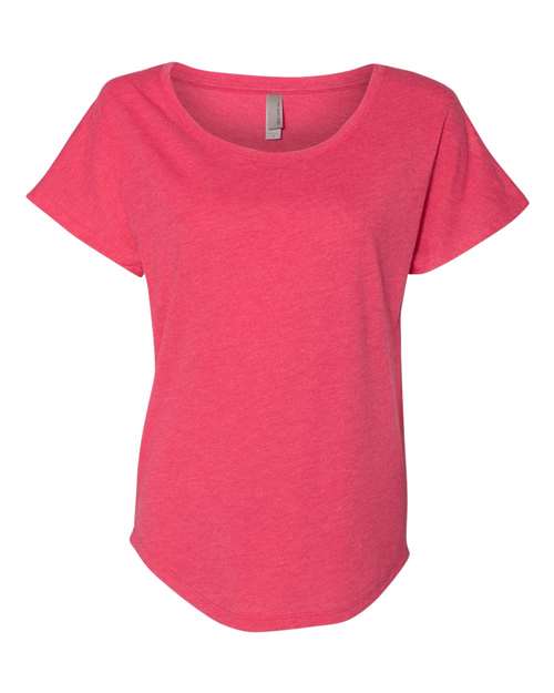 Women’s Triblend Dolman T-Shirt - Vintage Shocking Pink Front