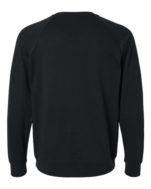 Unisex Laguna Raglan Crewneck Sweatshirt - Black Back