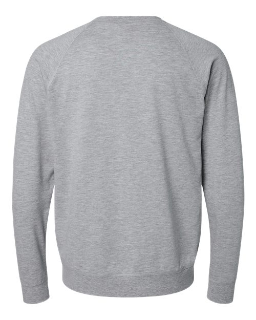 Unisex Laguna Raglan Crewneck Sweatshirt - Heather Grey Back