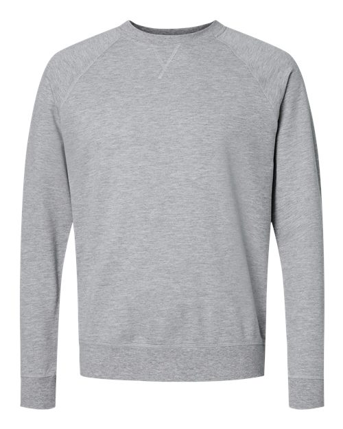 Unisex Laguna Raglan Crewneck Sweatshirt - Heather Grey Front
