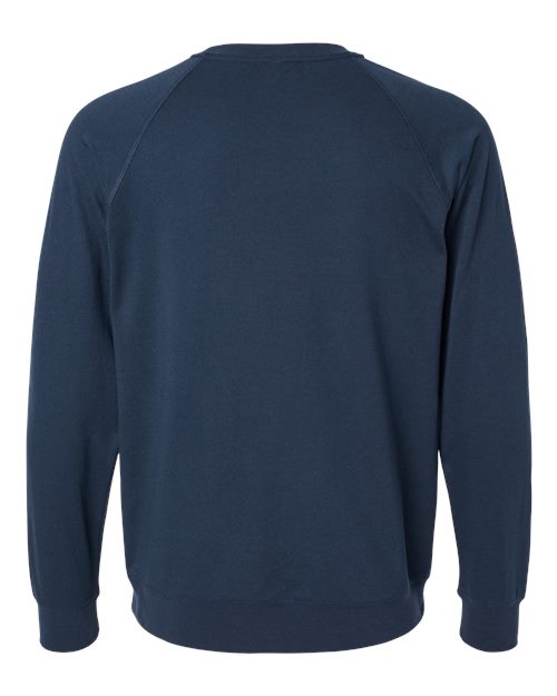 Unisex Laguna Raglan Crewneck Sweatshirt - Midnight Navy Back
