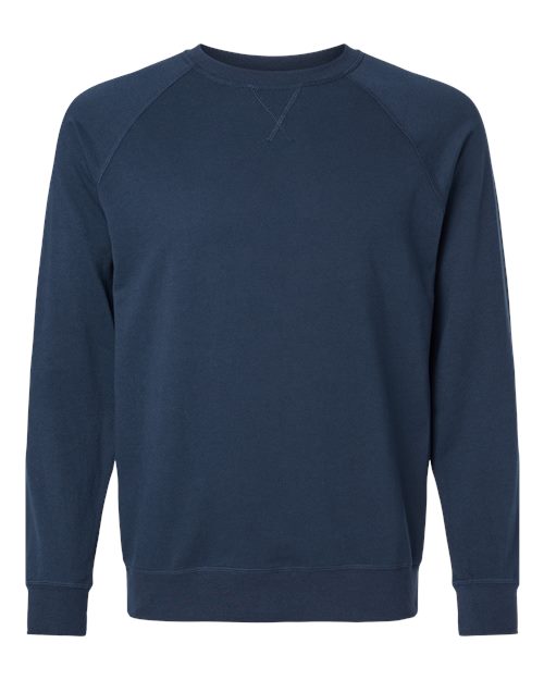 Unisex Laguna Raglan Crewneck Sweatshirt - Midnight Navy Front