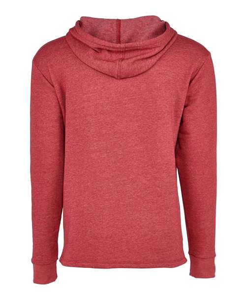Unisex Malibu Welt Pocket Hoodie Sweatshirt - Heather Cardinal Back