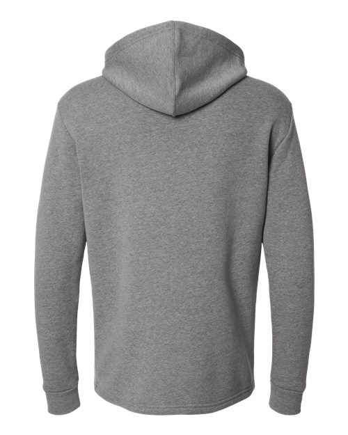 Unisex Malibu Welt Pocket Hoodie Sweatshirt - Heather Grey Back