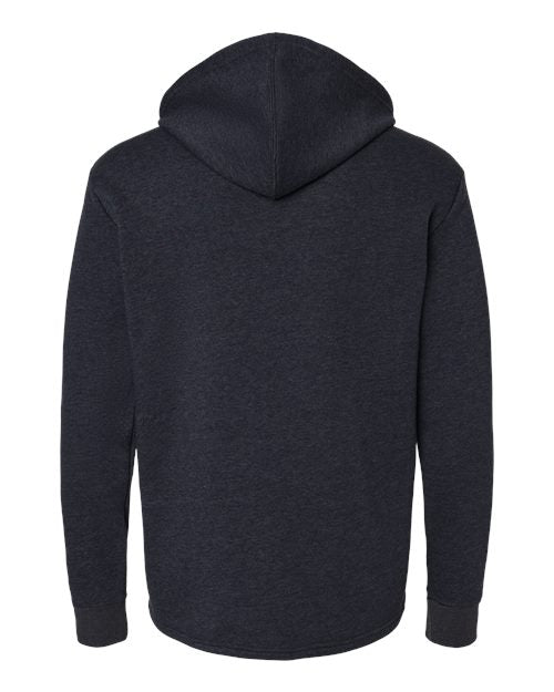 Unisex Malibu Welt Pocket Hoodie Sweatshirt - Heather Midnight Navy Back