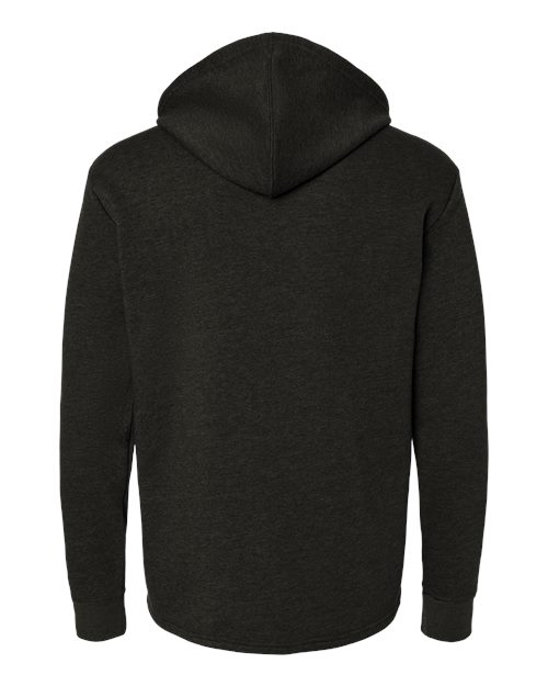 Unisex Malibu Welt Pocket Hoodie Sweatshirt - Heather Black Back