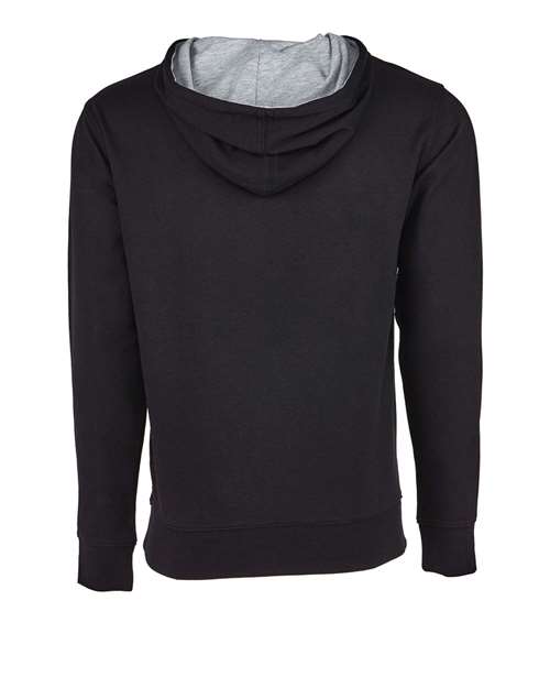 Unisex Laguna Hoodie Sweatshirt - Black/ Heather Grey Back