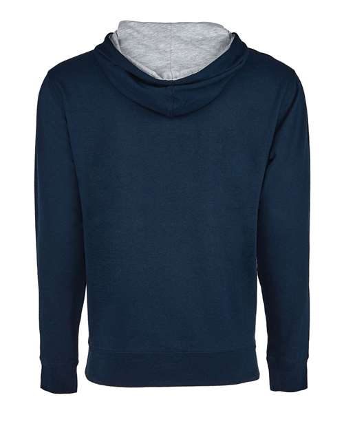 Unisex Laguna Hoodie Sweatshirt - Midnight Navy/ Heather Grey Back