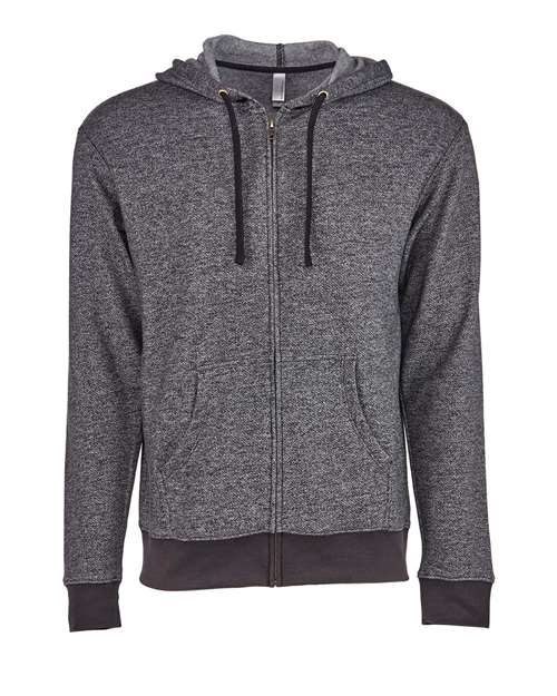 Unisex Pacifica Full-Zip Hoodie Sweatshirt - Black Front