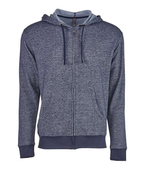Unisex Pacifica Full-Zip Hoodie Sweatshirt - Navy Front