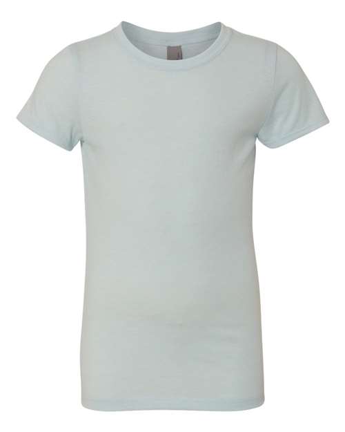 Girls’ CVC Princess T-Shirt - Ice Blue Front