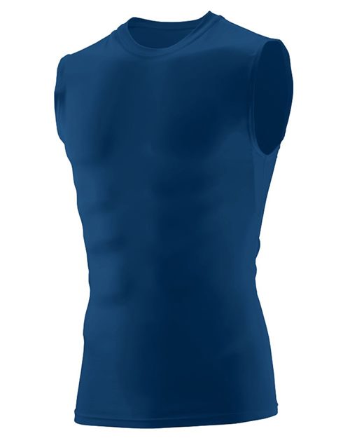 Unisex Hyperform Sleeveless Compression Shirt - Silver Front