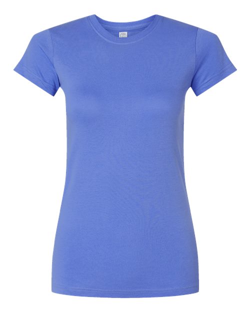 Women's Fitted Fine Jersey Tee - Carolina Blue Front