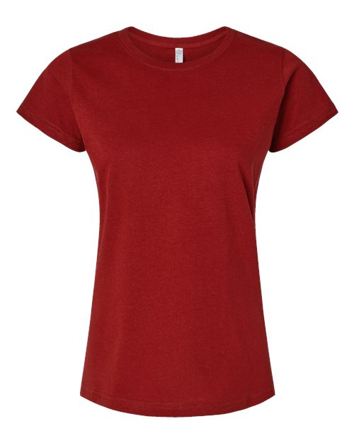 Women's Fine Jersey Tee - Garnet Front