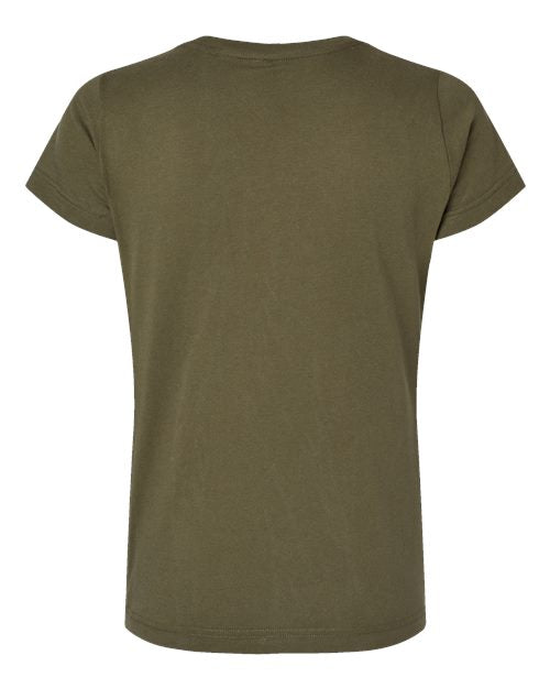 Women's Fine Jersey Tee - Military Green Back