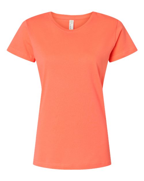 Women's Fine Jersey Tee - Papaya Front