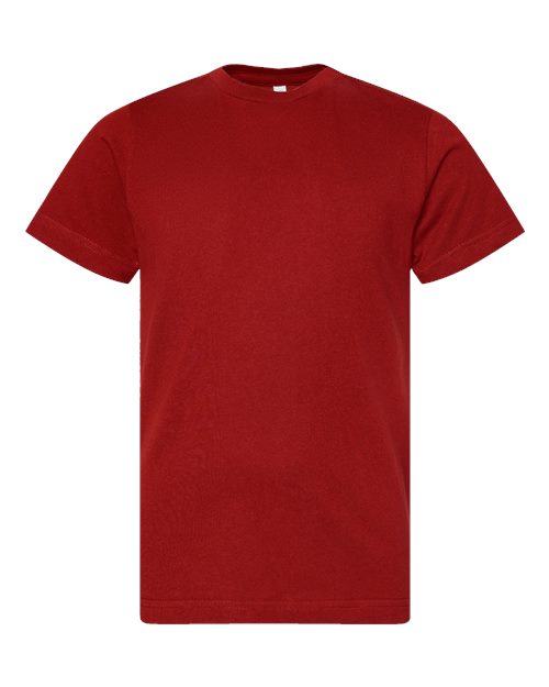 Youth Fine Jersey Tee - Garnet Front