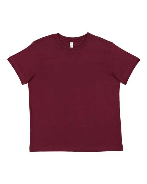 Youth Fine Jersey Tee - Maroon Front