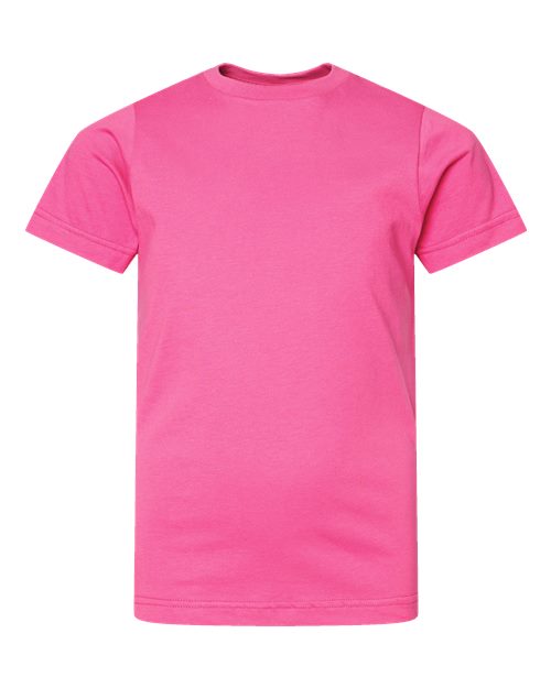 Youth Fine Jersey Tee - Raspberry Front