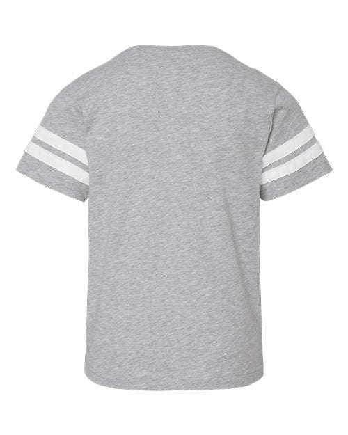 Youth Football Fine Jersey Tee - Vintage Heather/ White Back