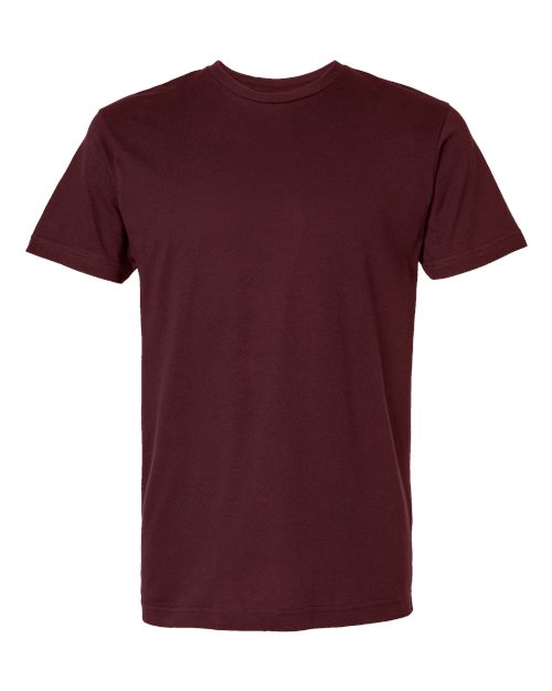 Unisex Fine Jersey Tee - Maroon Front