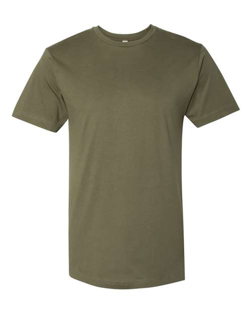 Unisex Fine Jersey Tee - Military Green Front