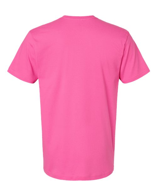 Unisex Fine Jersey Tee - Raspberry Back