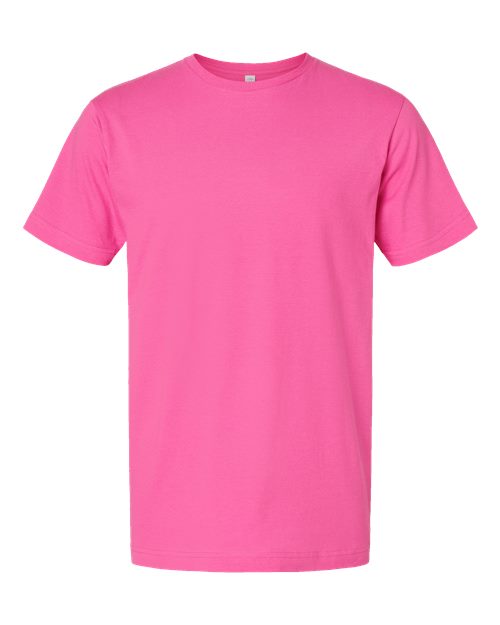 Unisex Fine Jersey Tee - Raspberry Front