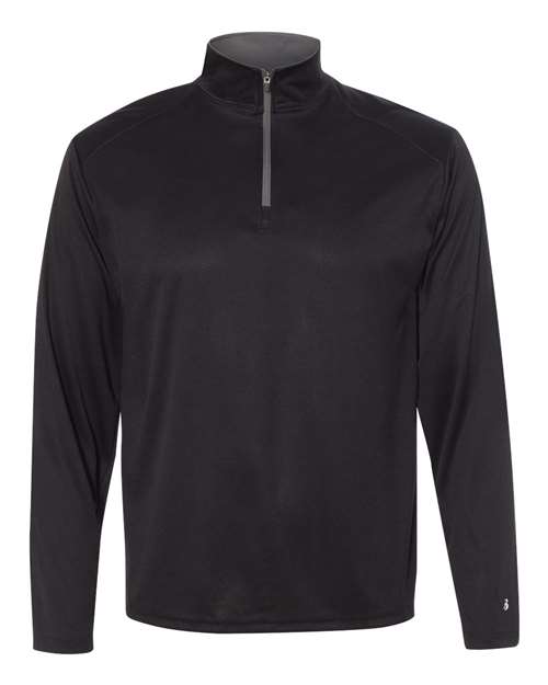 Men's B-Core Quarter-Zip Pullover - Black/ Graphite Front