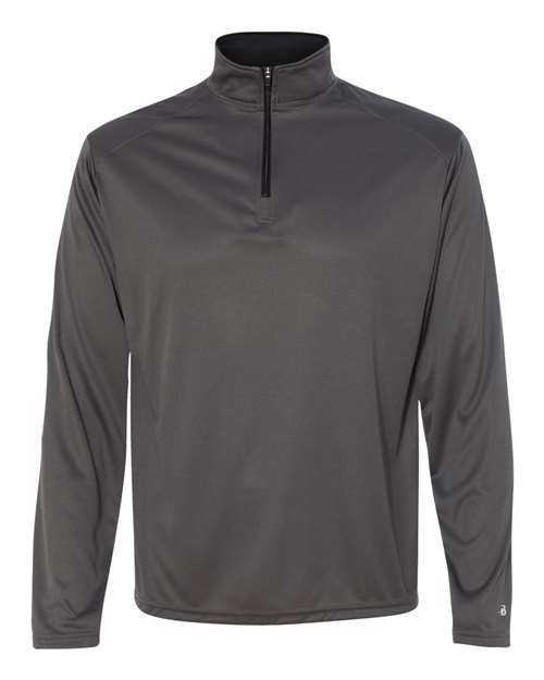 Men's B-Core Quarter-Zip Pullover - Graphite/ Black Front