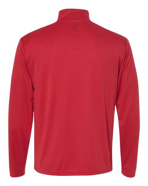 Men's B-Core Quarter-Zip Pullover - Red/ Graphite Back