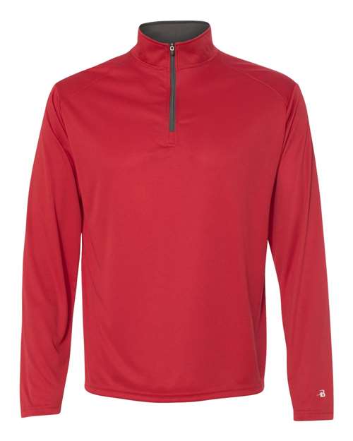 Men's B-Core Quarter-Zip Pullover - Red/ Graphite Front