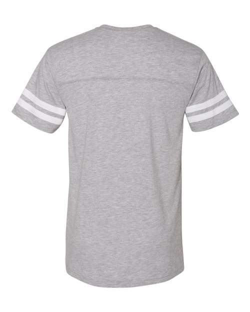 Men's Football Fine Jersey Tee - Vintage Heather/ White Back