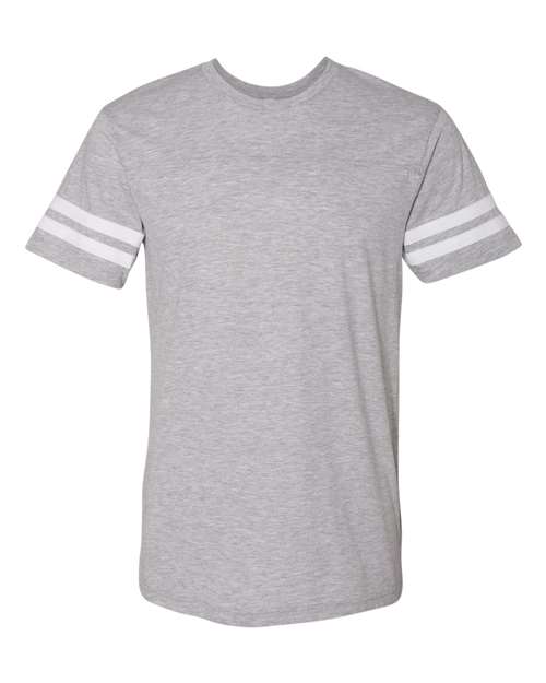 Men's Football Fine Jersey Tee - Vintage Heather/ White Front