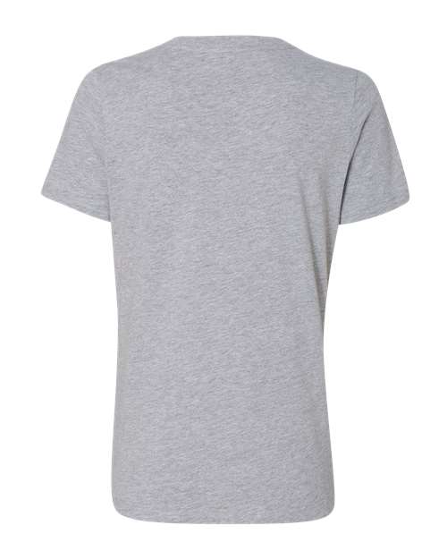 Women's Relaxed Heather CVC V-Neck Tee - Athletic Heather Back