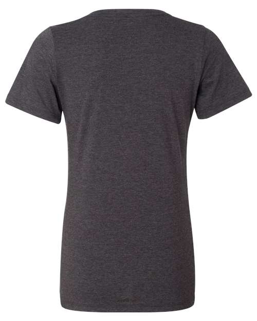 Women's Relaxed Heather CVC V-Neck Tee - Dark Grey Heather Back
