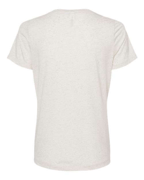 Women's Relaxed Triblend V-Neck Tee - Oatmeal Triblend Back