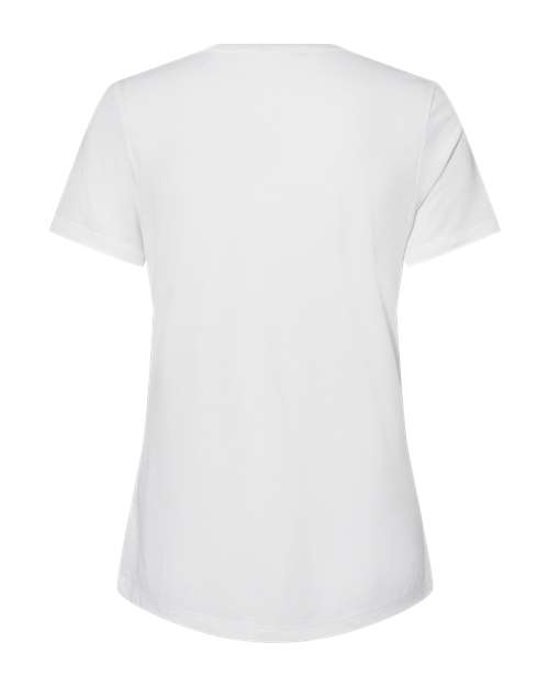 Women's Relaxed Triblend V-Neck Tee - Solid White Triblend Back