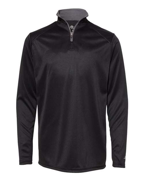 Youth B-Core Quarter-Zip Pullover - Black/ Graphite Front